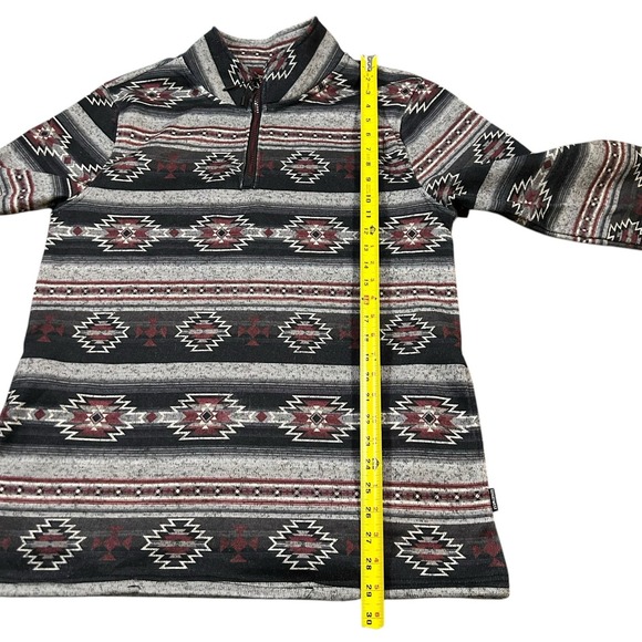 Departwest Pullover Mens Large Southwestern Aztec Tribal 1/4 Zip Western Fleece‎ - Picture 6 of 9